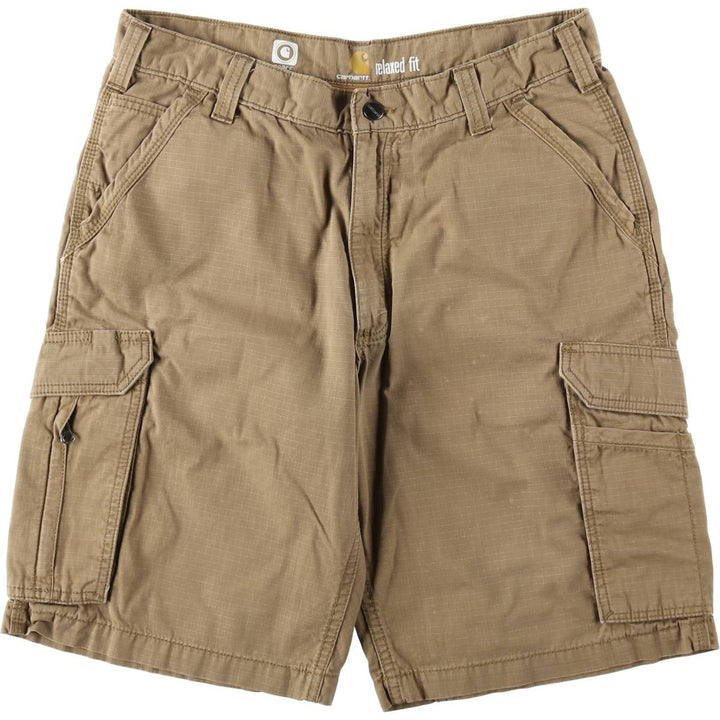 Carhartt Relaxed Fit Force Ripstop Cargo Shorts (Men's, equivalent to size W34) cotton brown type Vintage Second Hand