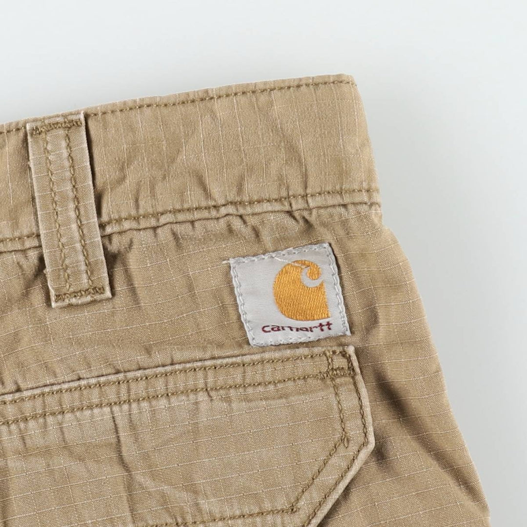 Carhartt Relaxed Fit Force Ripstop Cargo Shorts (Men's, equivalent to size W34) cotton brown type Vintage Second Hand