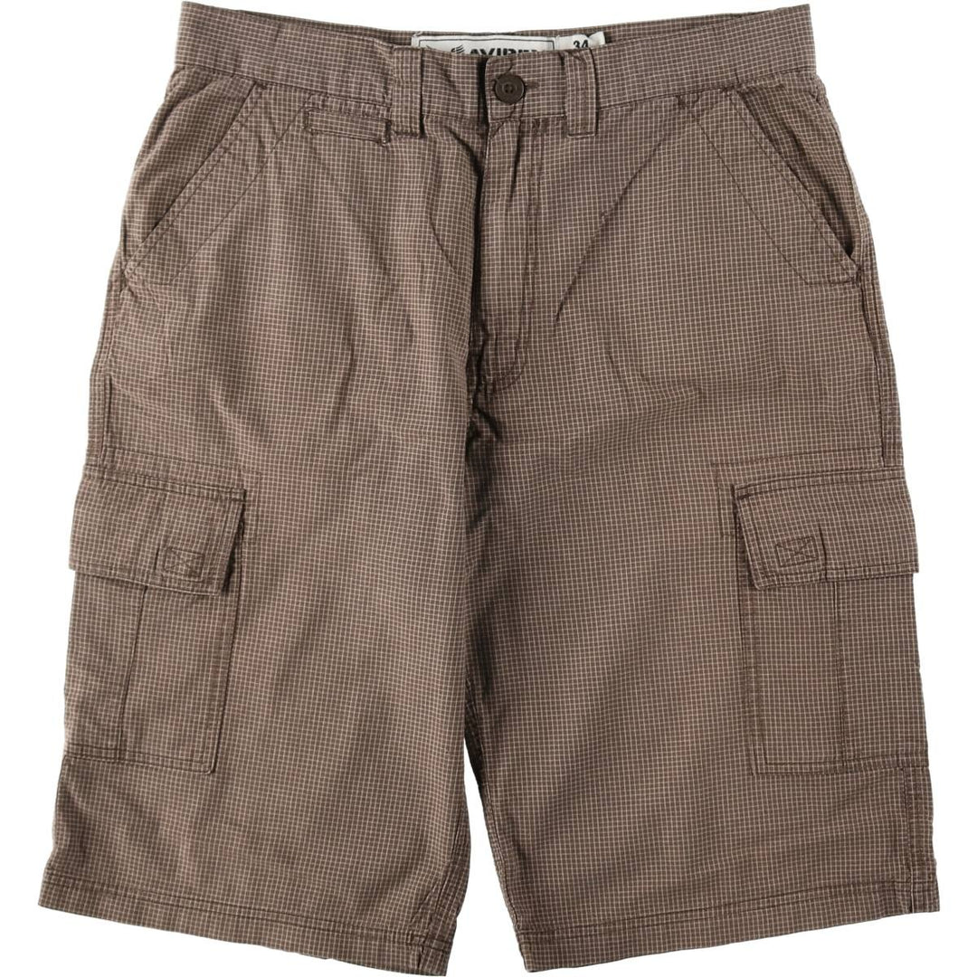 AVIREX Check Pattern Cargo Shorts, Men's W35 (approx.) cotton brown type Vintage Second Hand
