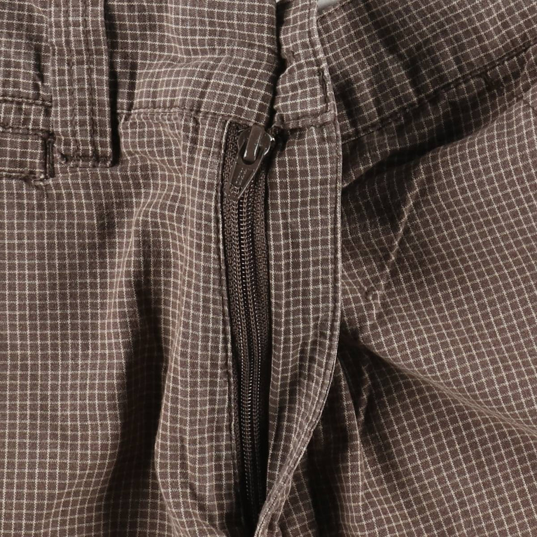 AVIREX Check Pattern Cargo Shorts, Men's W35 (approx.) cotton brown type Vintage Second Hand