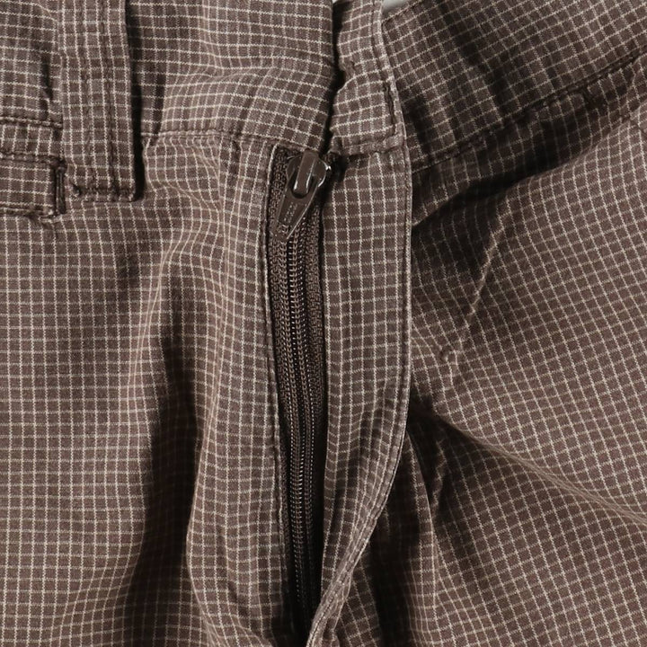 AVIREX Check Pattern Cargo Shorts, Men's W35 (approx.) cotton brown type Vintage Second Hand