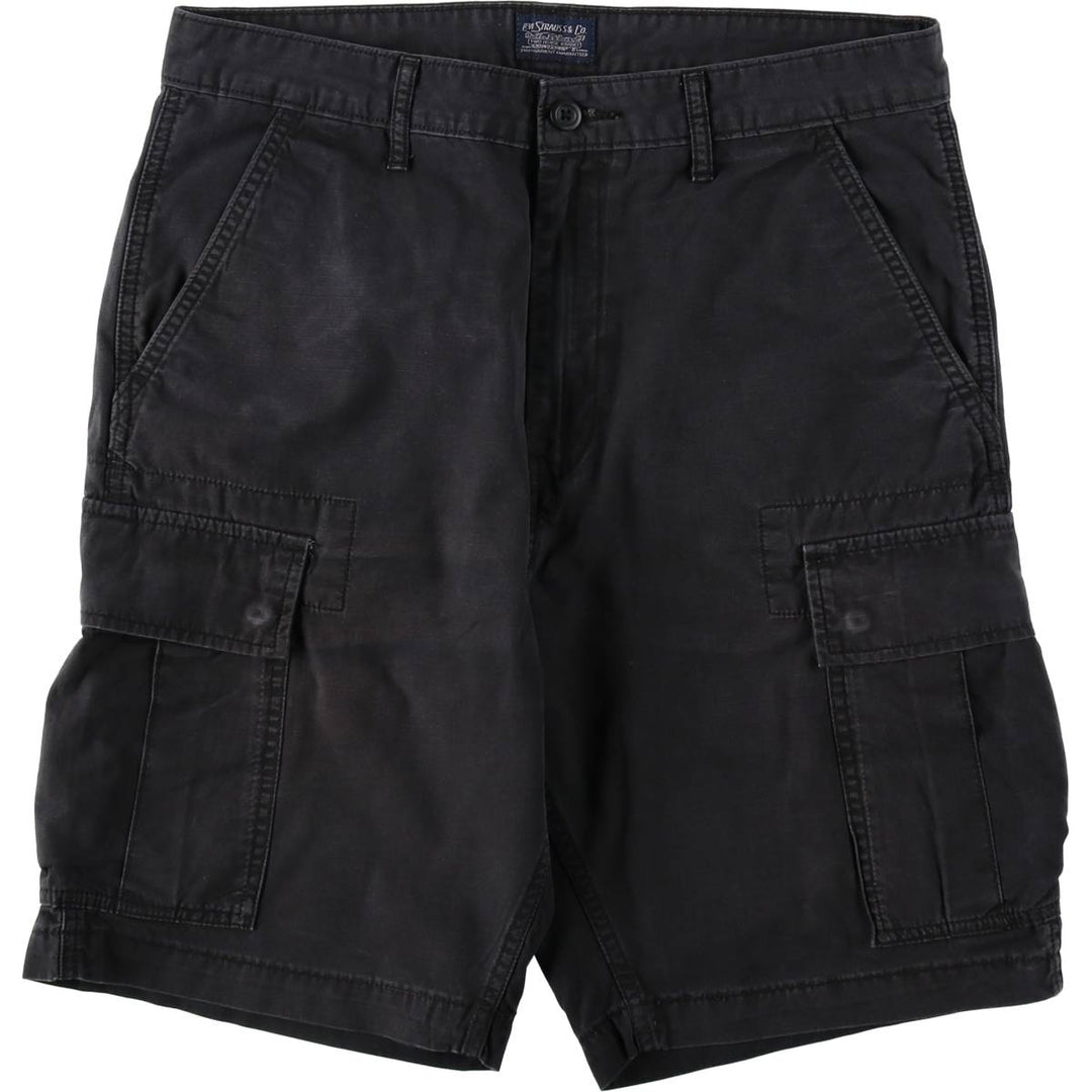 Levi's cargo shorts, men's size W34 (approx.) cotton black type Vintage Second Hand