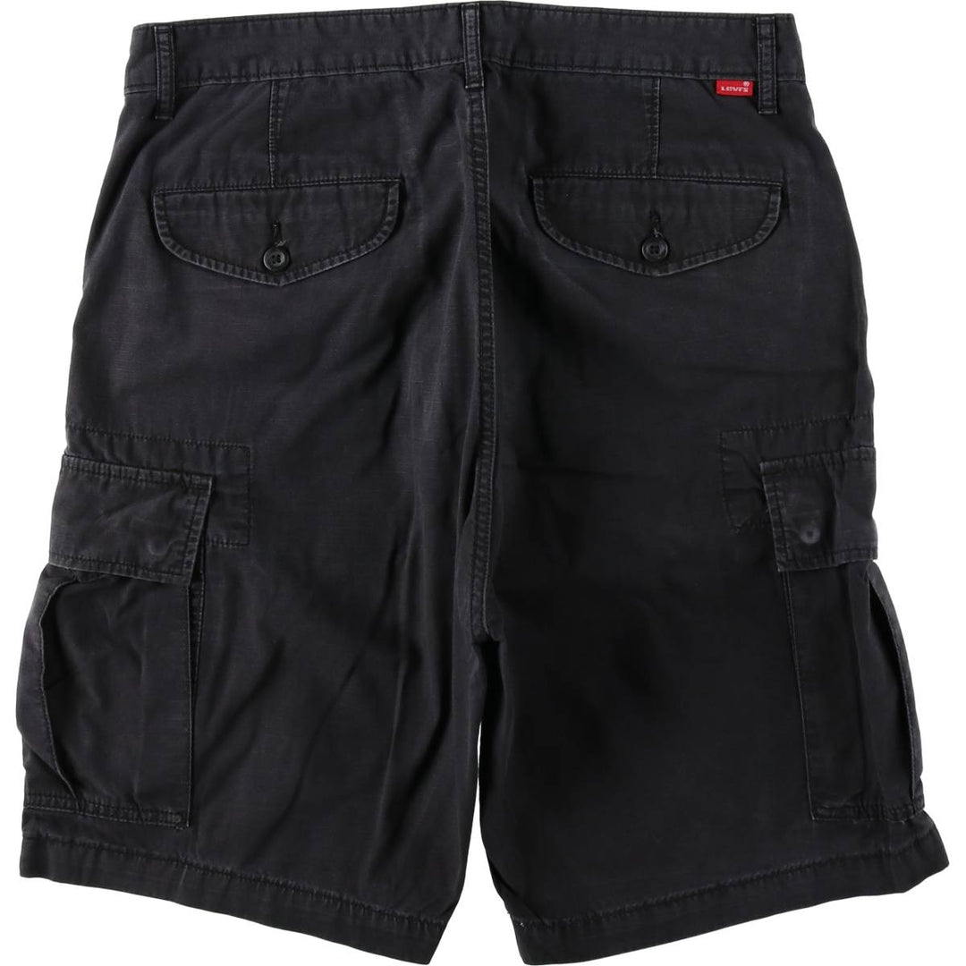 Levi's cargo shorts, men's size W34 (approx.) cotton black type Vintage Second Hand