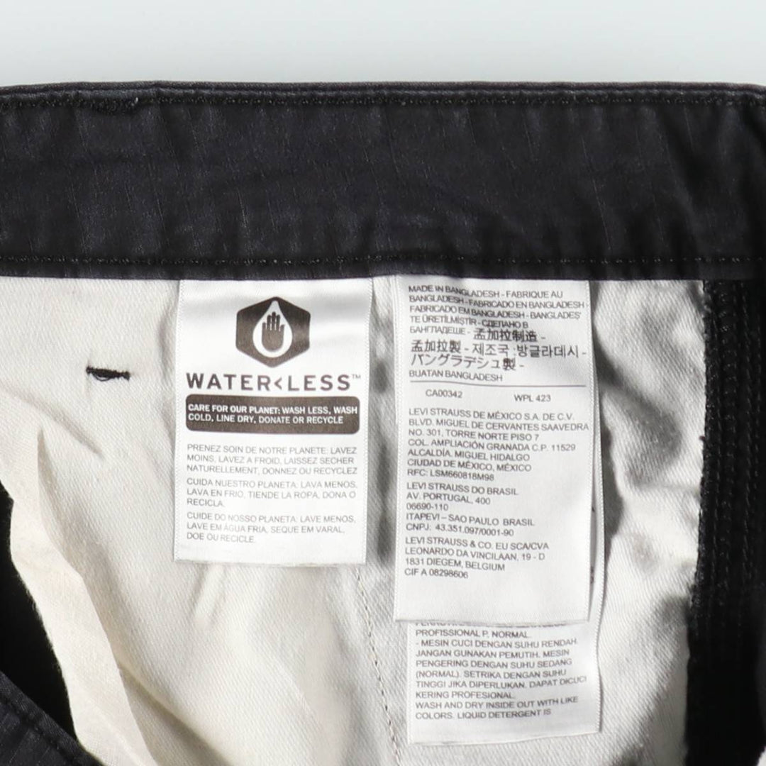 Levi's cargo shorts, men's size W34 (approx.) cotton black type Vintage Second Hand