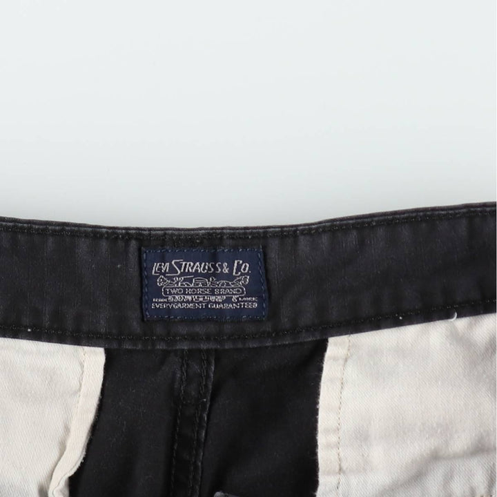 Levi's cargo shorts, men's size W34 (approx.) cotton black type Vintage Second Hand