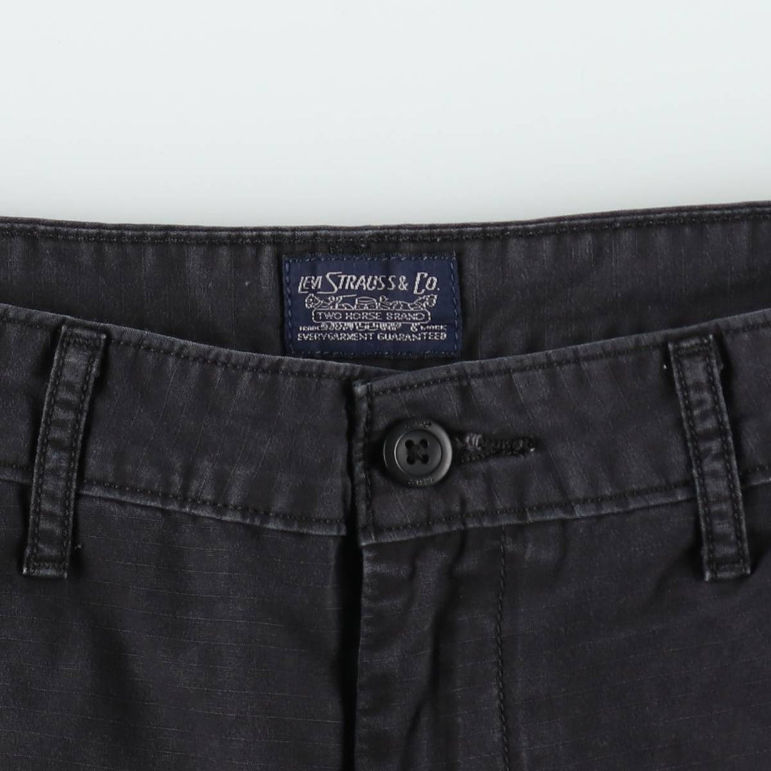 Levi's cargo shorts, men's size W34 (approx.) cotton black type Vintage Second Hand