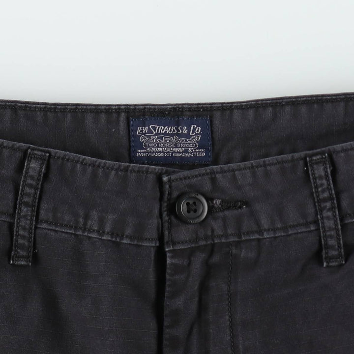 Levi's cargo shorts, men's size W34 (approx.) cotton black type Vintage Second Hand