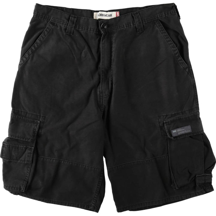 Levi's cargo shorts, men's size W37 (approx.) cotton black type Vintage Second Hand