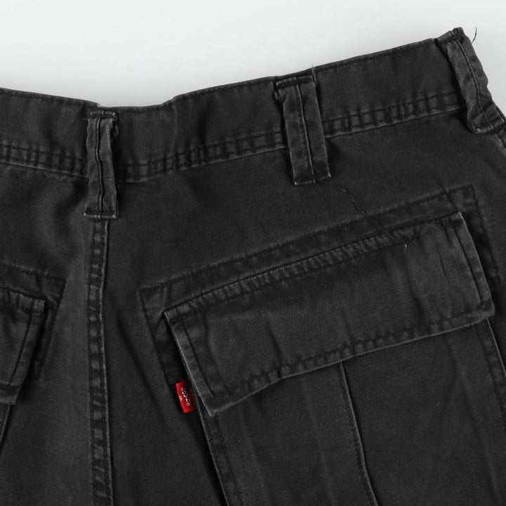 Levi's cargo shorts, men's size W37 (approx.) cotton black type Vintage Second Hand