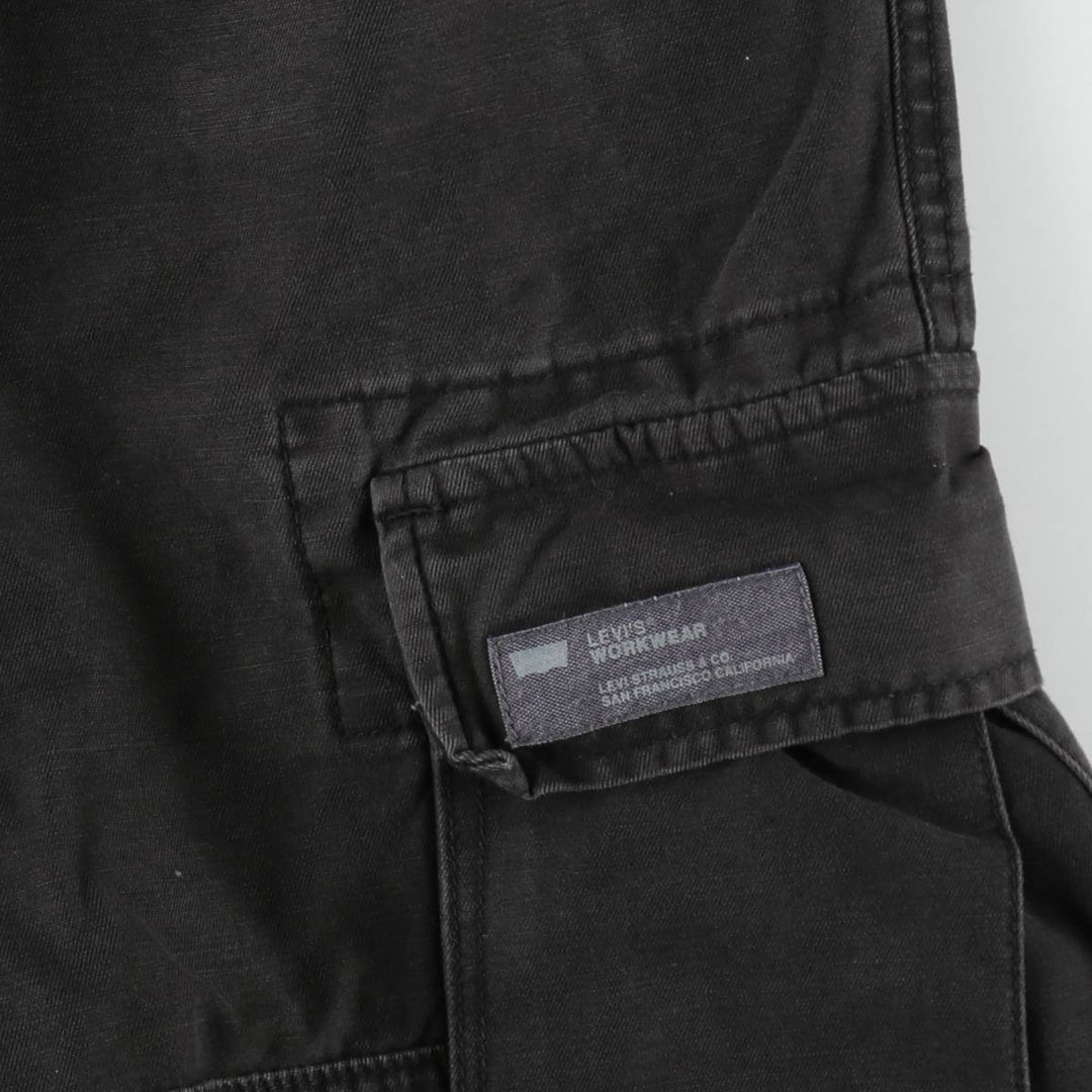 Levi's cargo shorts, men's size W37 (approx.) cotton black type Vintage Second Hand