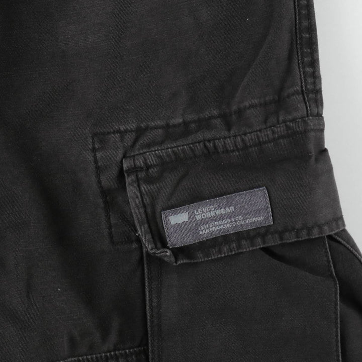 Levi's cargo shorts, men's size W37 (approx.) cotton black type Vintage Second Hand