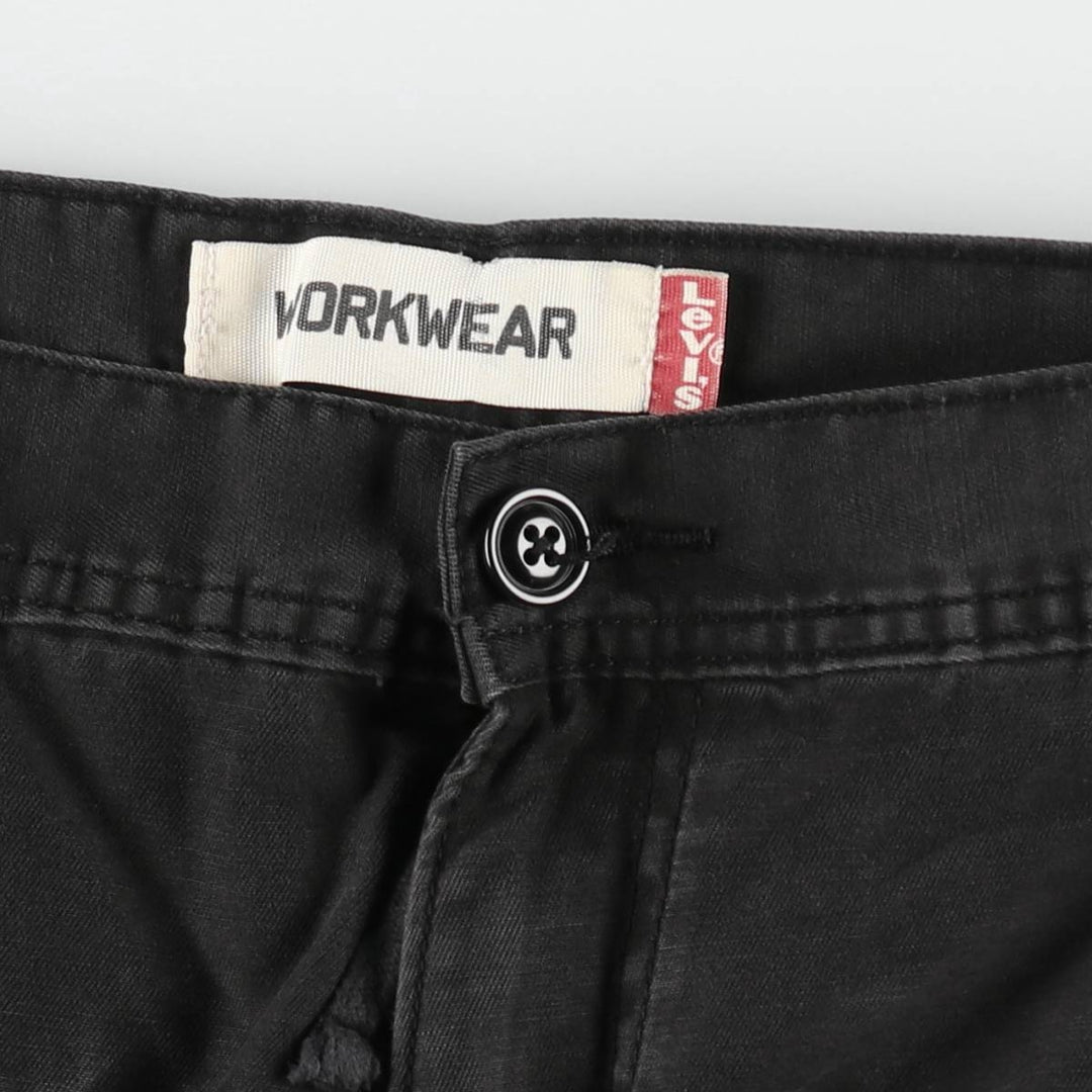 Levi's cargo shorts, men's size W37 (approx.) cotton black type Vintage Second Hand