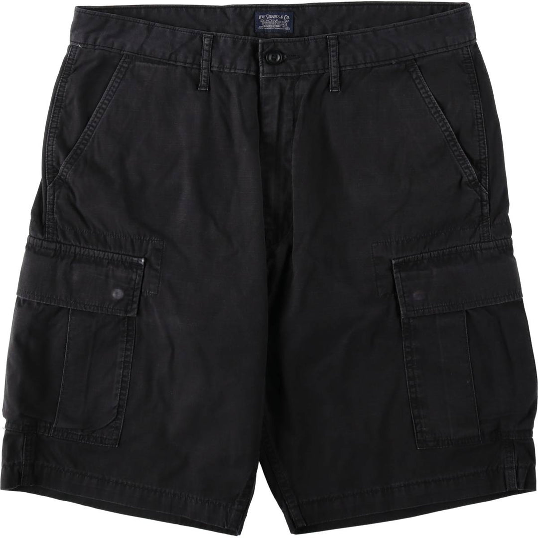 Levi's cargo shorts, men's size W36 (approx.) cotton black type Vintage Second Hand