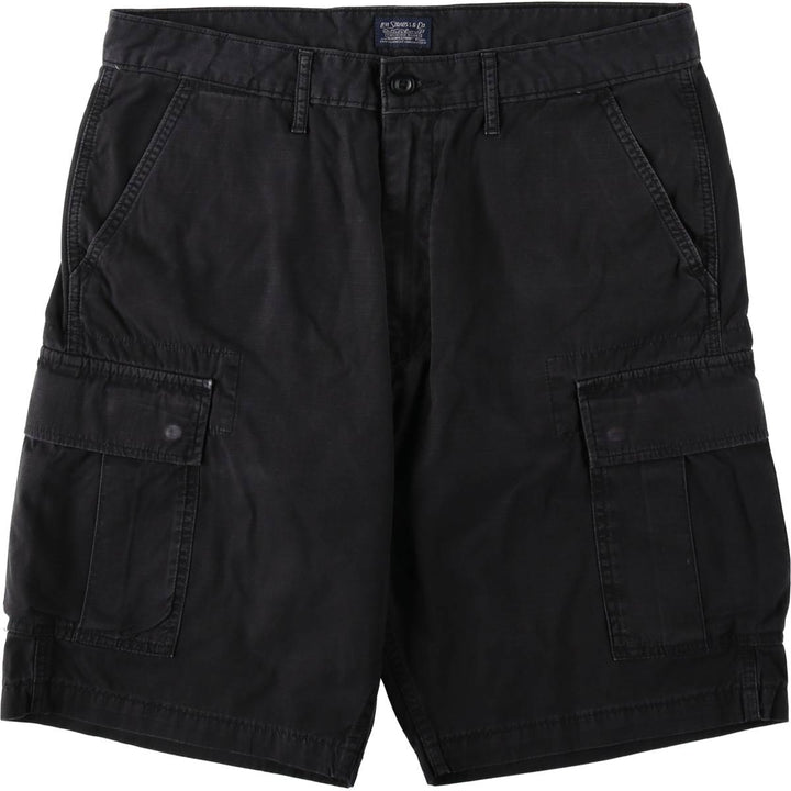 Levi's cargo shorts, men's size W36 (approx.) cotton black type Vintage Second Hand