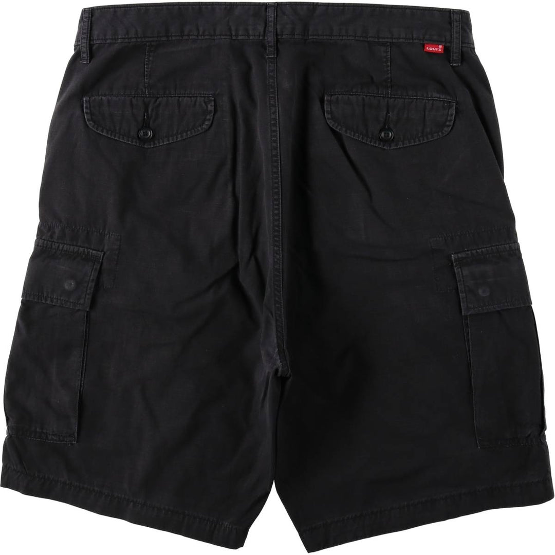 Levi's cargo shorts, men's size W36 (approx.) cotton black type Vintage Second Hand