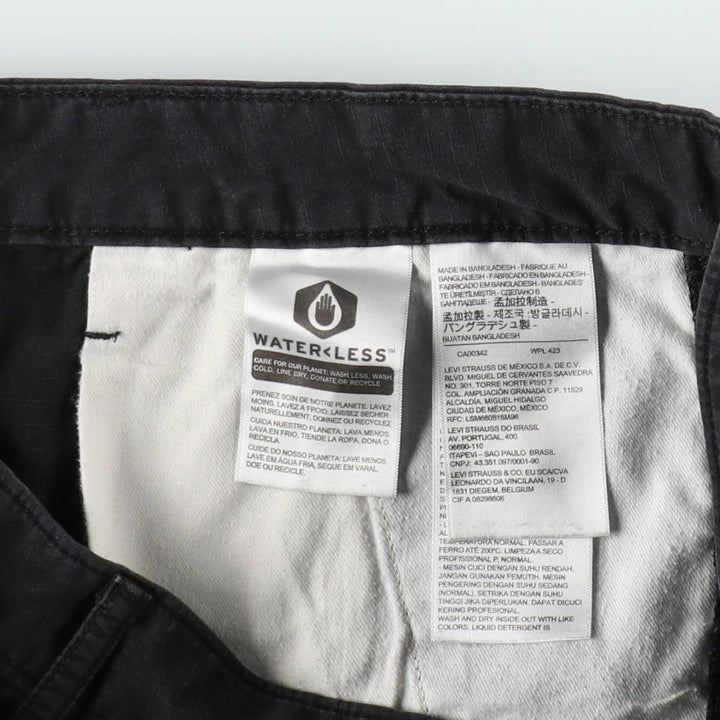 Levi's cargo shorts, men's size W36 (approx.) cotton black type Vintage Second Hand