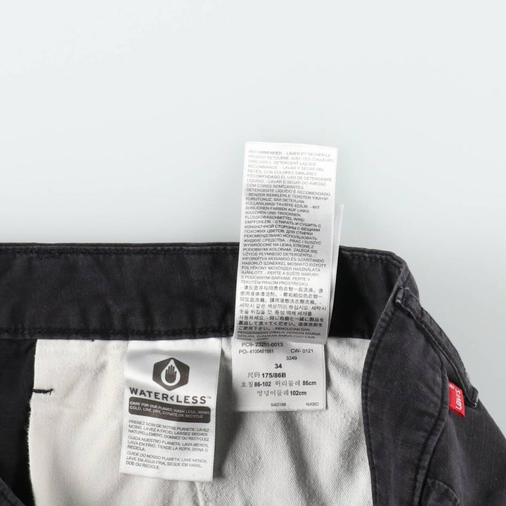 Levi's cargo shorts, men's size W36 (approx.) cotton black type Vintage Second Hand