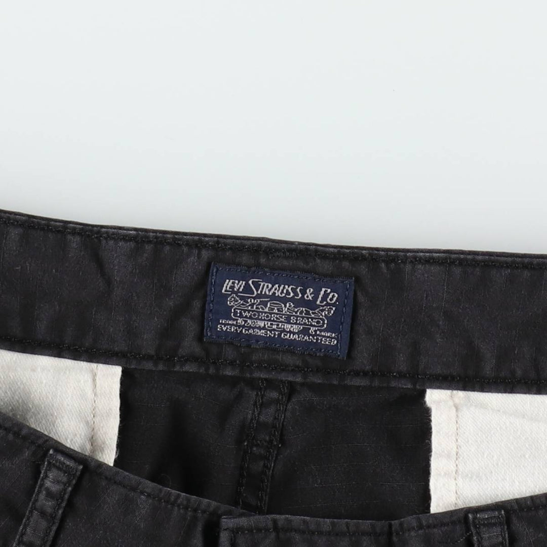 Levi's cargo shorts, men's size W36 (approx.) cotton black type Vintage Second Hand