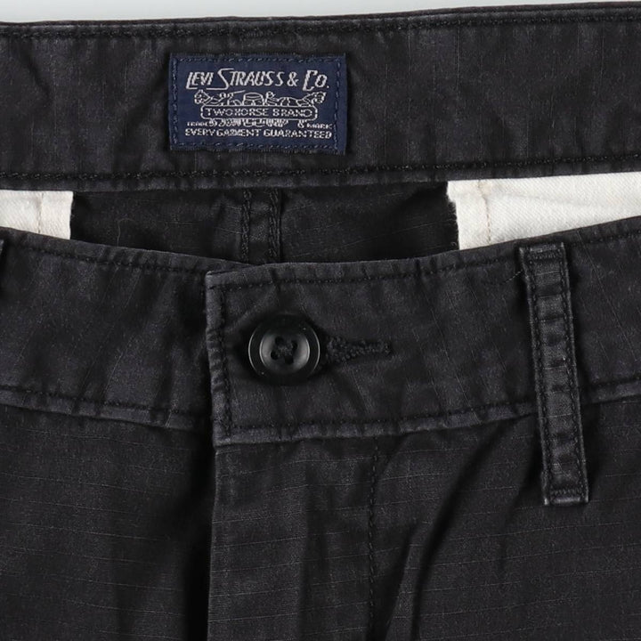 Levi's cargo shorts, men's size W36 (approx.) cotton black type Vintage Second Hand