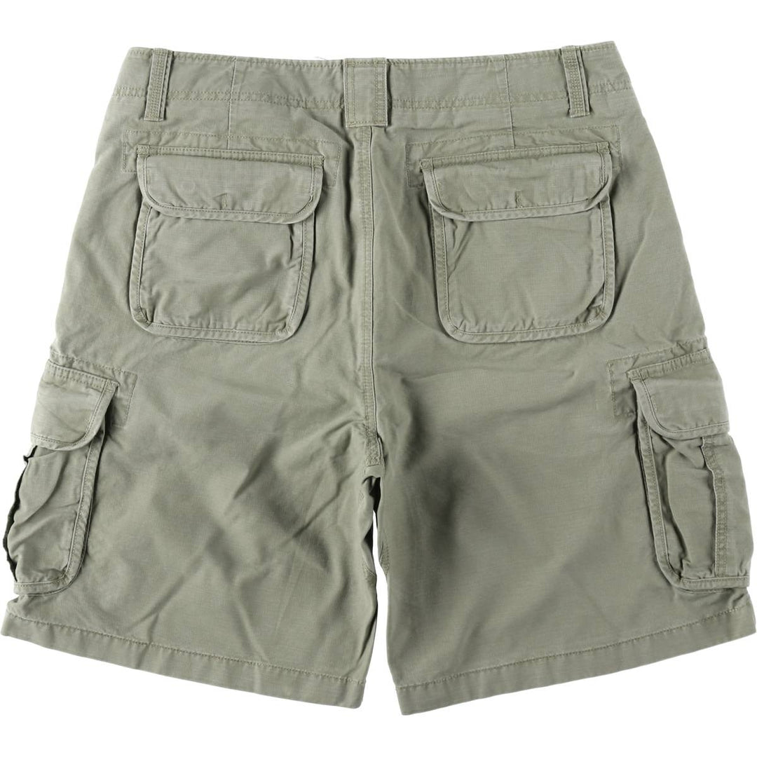 90s-00'S LLBean Natural Fit Cargo Shorts, Men's W36 (approx.), Vintage cotton Khaki type sage green Vintage Second Hand