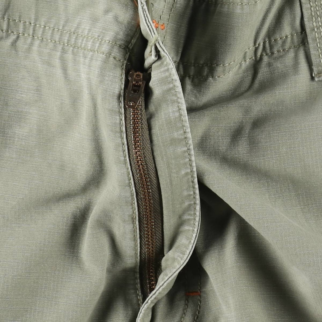 90s-00'S LLBean Natural Fit Cargo Shorts, Men's W36 (approx.), Vintage cotton Khaki type sage green Vintage Second Hand