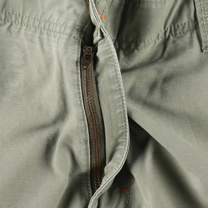 90s-00'S LLBean Natural Fit Cargo Shorts, Men's W36 (approx.), Vintage cotton Khaki type sage green Vintage Second Hand
