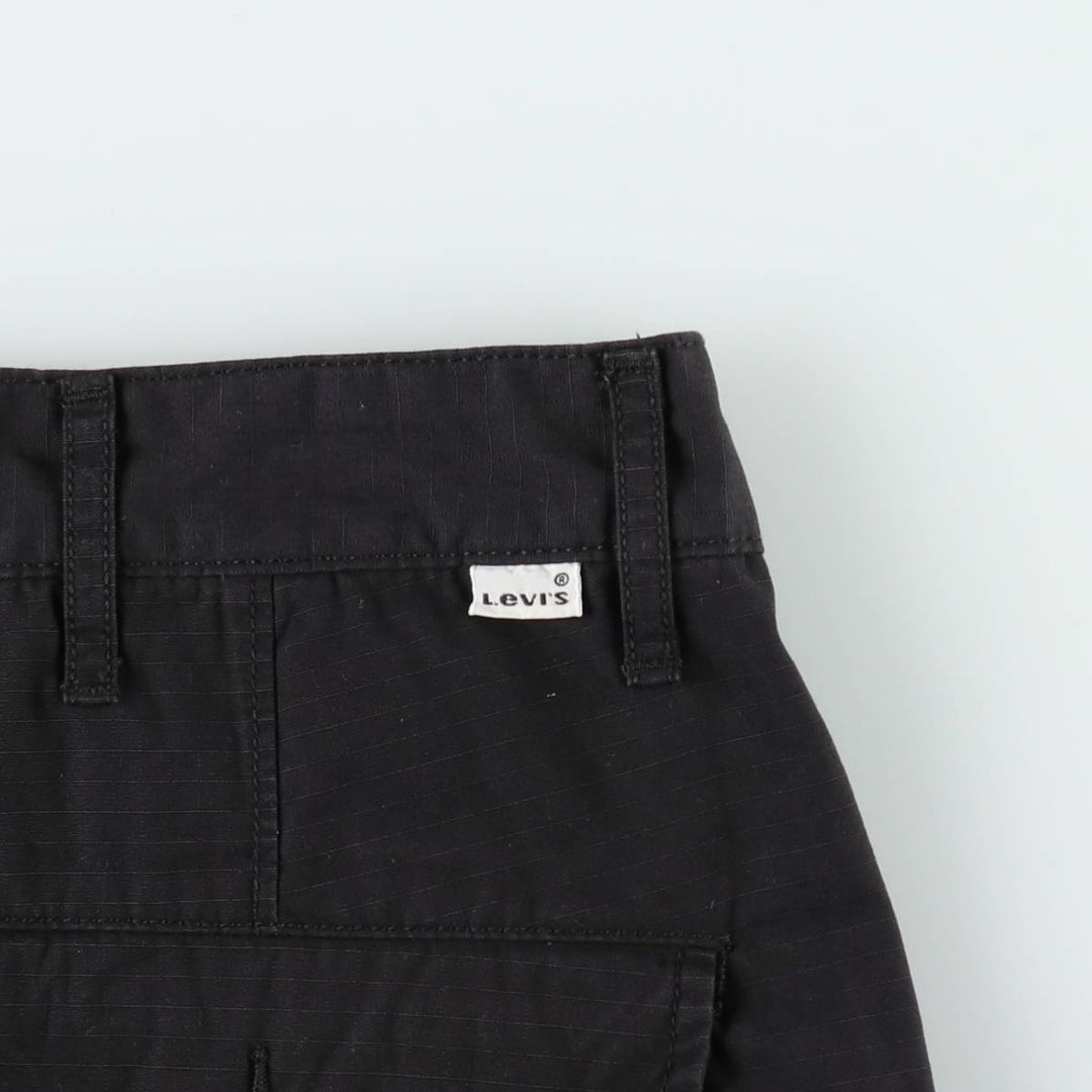 Levi's ripstop cargo shorts, men's size W37 (approx.) cotton black type Vintage Second Hand