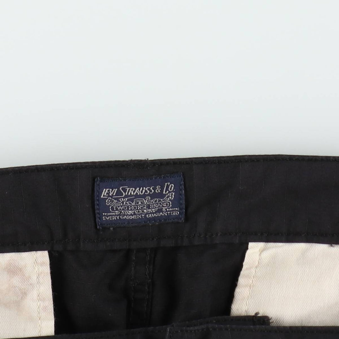 Levi's ripstop cargo shorts, men's size W37 (approx.) cotton black type Vintage Second Hand