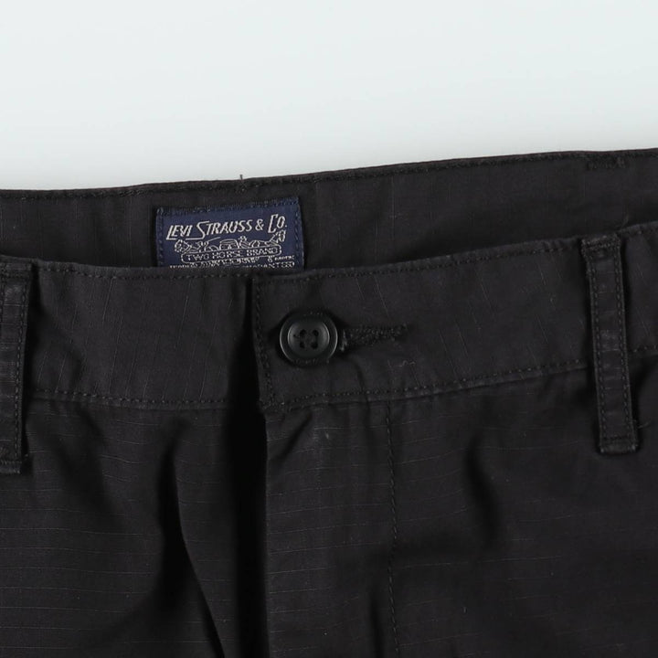 Levi's ripstop cargo shorts, men's size W37 (approx.) cotton black type Vintage Second Hand