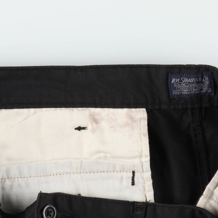 Levi's ripstop cargo shorts, men's size W37 (approx.) cotton black type Vintage Second Hand