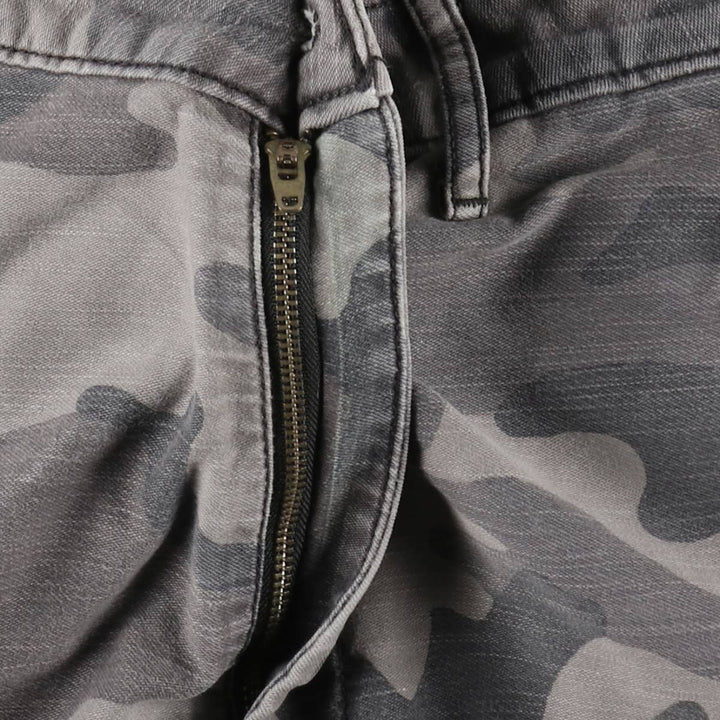 Levi's camouflage pattern cargo shorts, men's size W36 (approx.) cotton gray type Vintage Second Hand