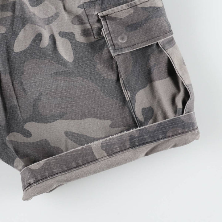Levi's camouflage pattern cargo shorts, men's size W36 (approx.) cotton gray type Vintage Second Hand