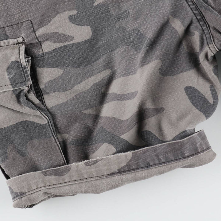 Levi's camouflage pattern cargo shorts, men's size W36 (approx.) cotton gray type Vintage Second Hand