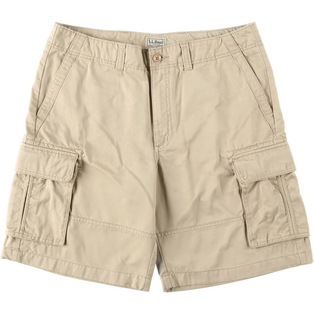 90s-00'S LLBean cargo shorts, men's size W35 (approx.) cotton Beige type Vintage Second Hand