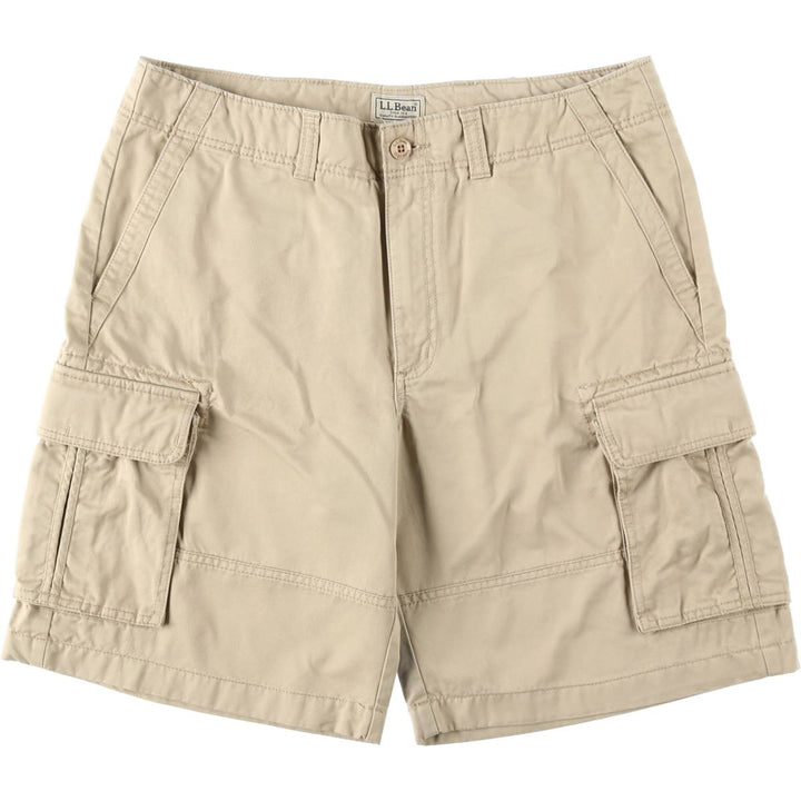 90s-00'S LLBean cargo shorts, men's size W35 (approx.) cotton Beige type Vintage Second Hand