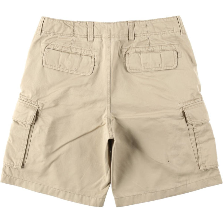 90s-00'S LLBean cargo shorts, men's size W35 (approx.) cotton Beige type Vintage Second Hand