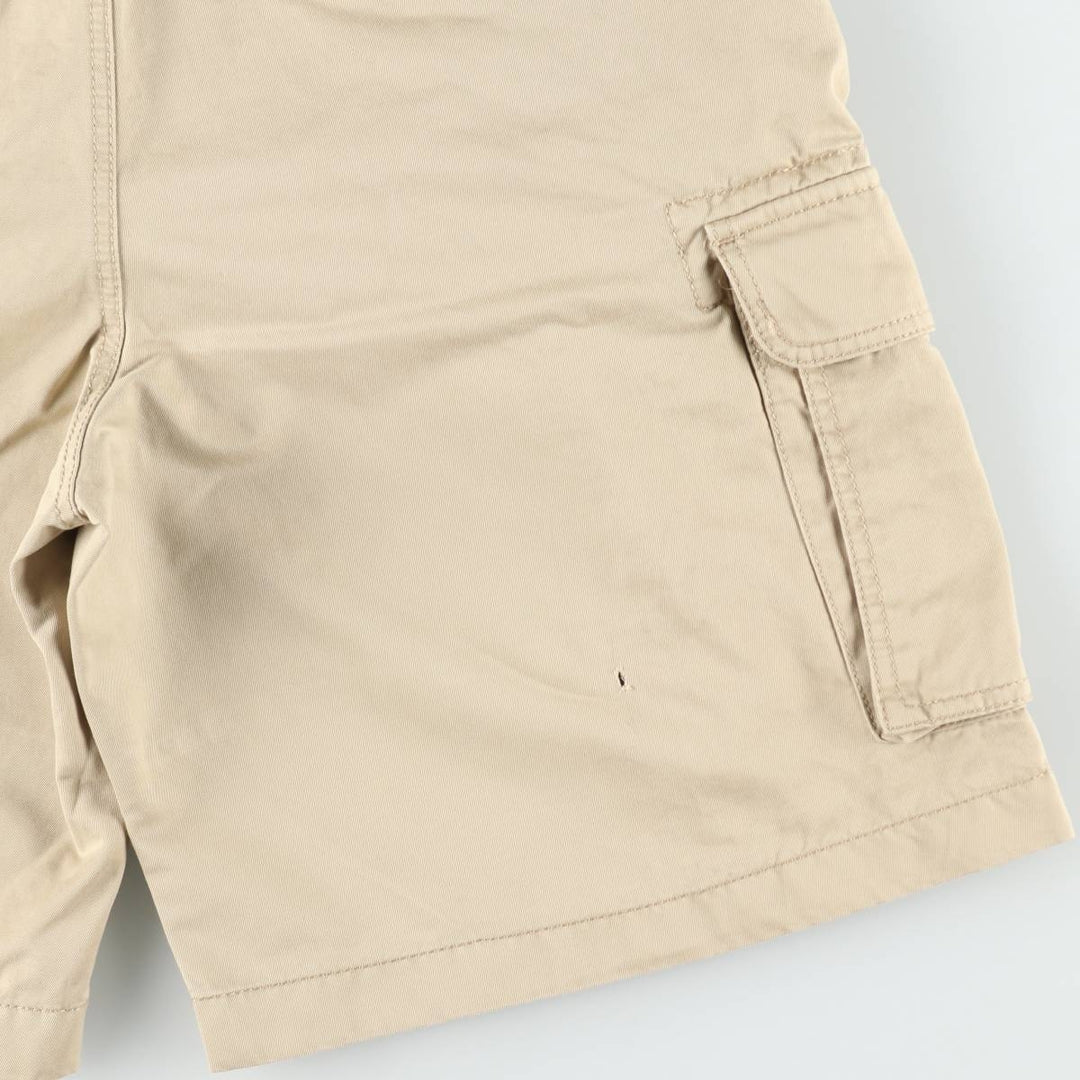 90s-00'S LLBean cargo shorts, men's size W35 (approx.) cotton Beige type Vintage Second Hand