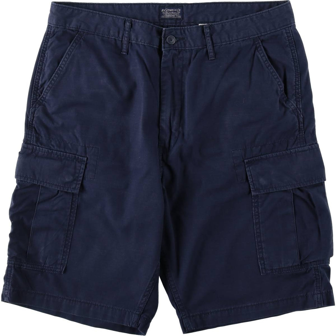 Levi's Ripstop Cargo Shorts, Men's Size W35 (approx.) cotton navy blue type Vintage Second Hand
