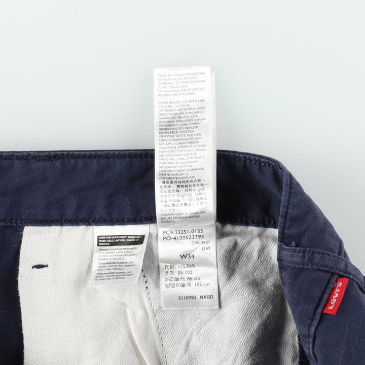 Levi's Ripstop Cargo Shorts, Men's Size W35 (approx.) cotton navy blue type Vintage Second Hand