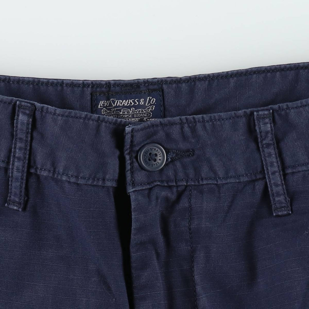 Levi's Ripstop Cargo Shorts, Men's Size W35 (approx.) cotton navy blue type Vintage Second Hand