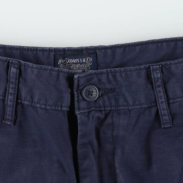 Levi's Ripstop Cargo Shorts, Men's Size W35 (approx.) cotton navy blue type Vintage Second Hand