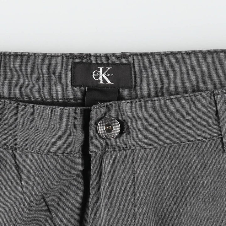 90s-00'S Calvin Klein chambray cargo shorts, men's size W37 (approx.) cotton Charcoal Vintage Second Hand
