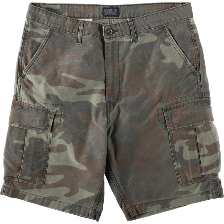 Levi's camouflage pattern cargo shorts, men's size W36 (approx.) cotton Khaki type Vintage Second Hand