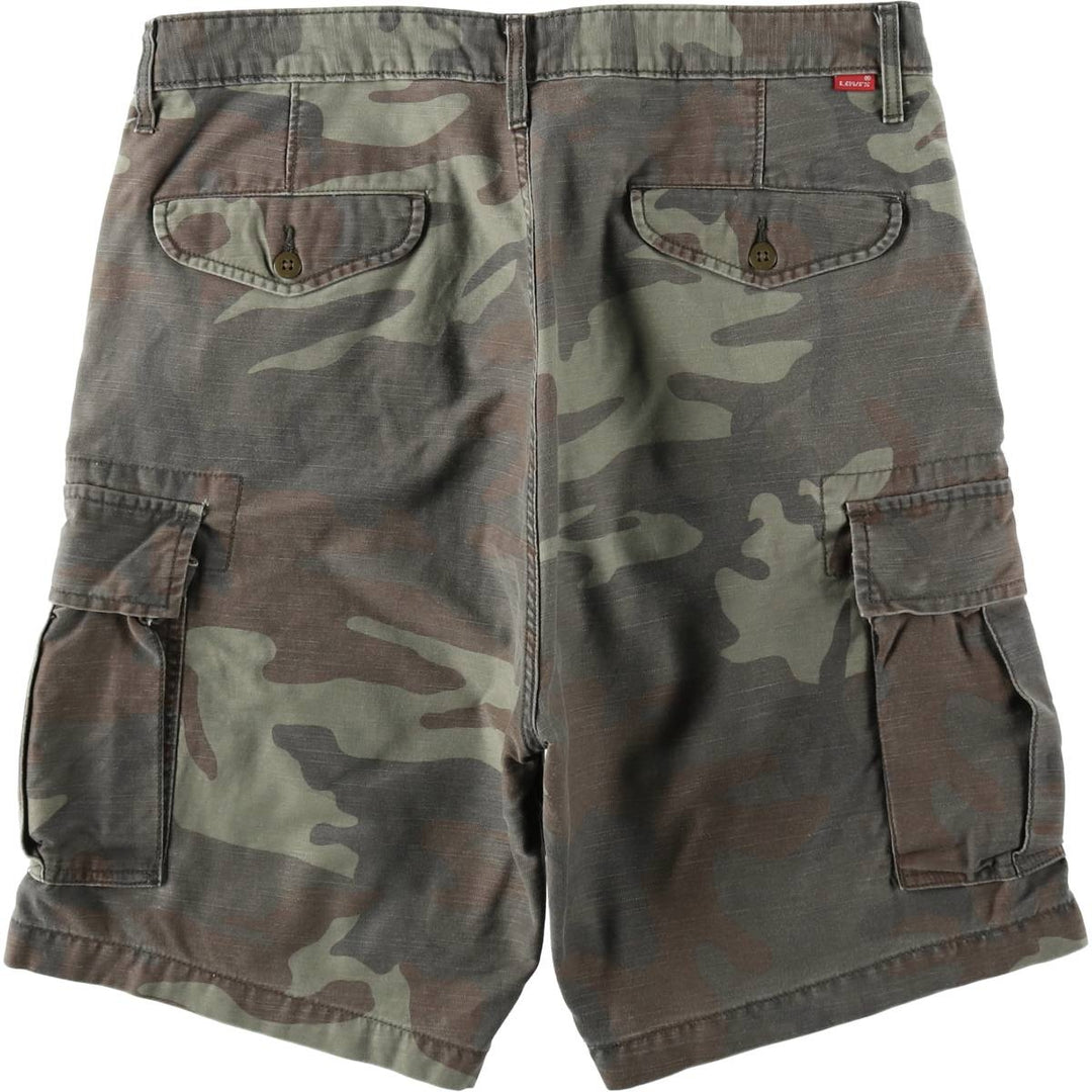Levi's camouflage pattern cargo shorts, men's size W36 (approx.) cotton Khaki type Vintage Second Hand