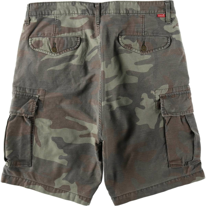 Levi's camouflage pattern cargo shorts, men's size W36 (approx.) cotton Khaki type Vintage Second Hand