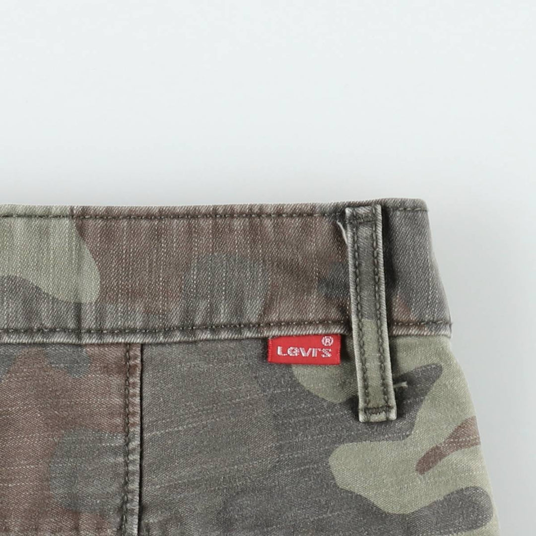 Levi's camouflage pattern cargo shorts, men's size W36 (approx.) cotton Khaki type Vintage Second Hand