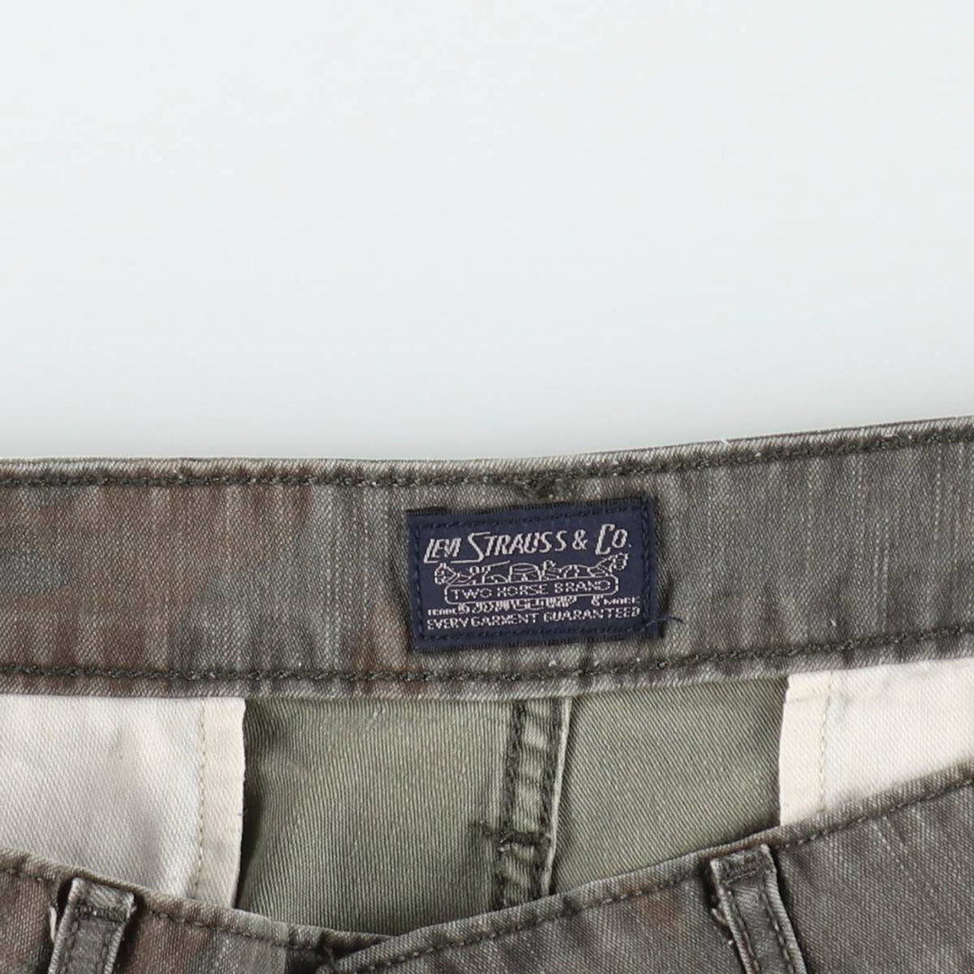 Levi's camouflage pattern cargo shorts, men's size W36 (approx.) cotton Khaki type Vintage Second Hand