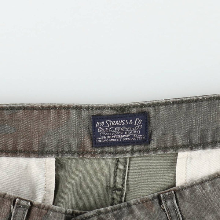 Levi's camouflage pattern cargo shorts, men's size W36 (approx.) cotton Khaki type Vintage Second Hand