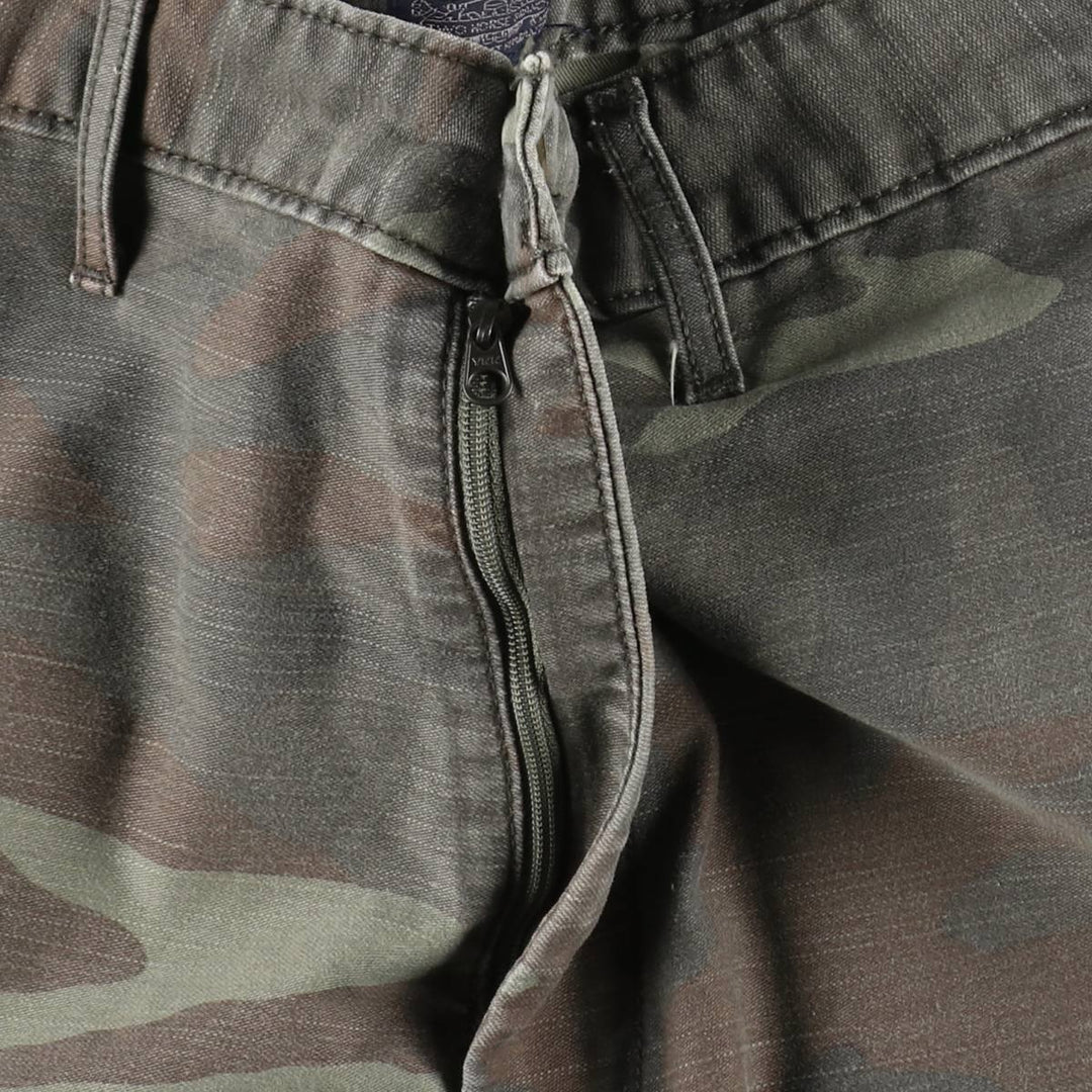 Levi's camouflage pattern cargo shorts, men's size W36 (approx.) cotton Khaki type Vintage Second Hand