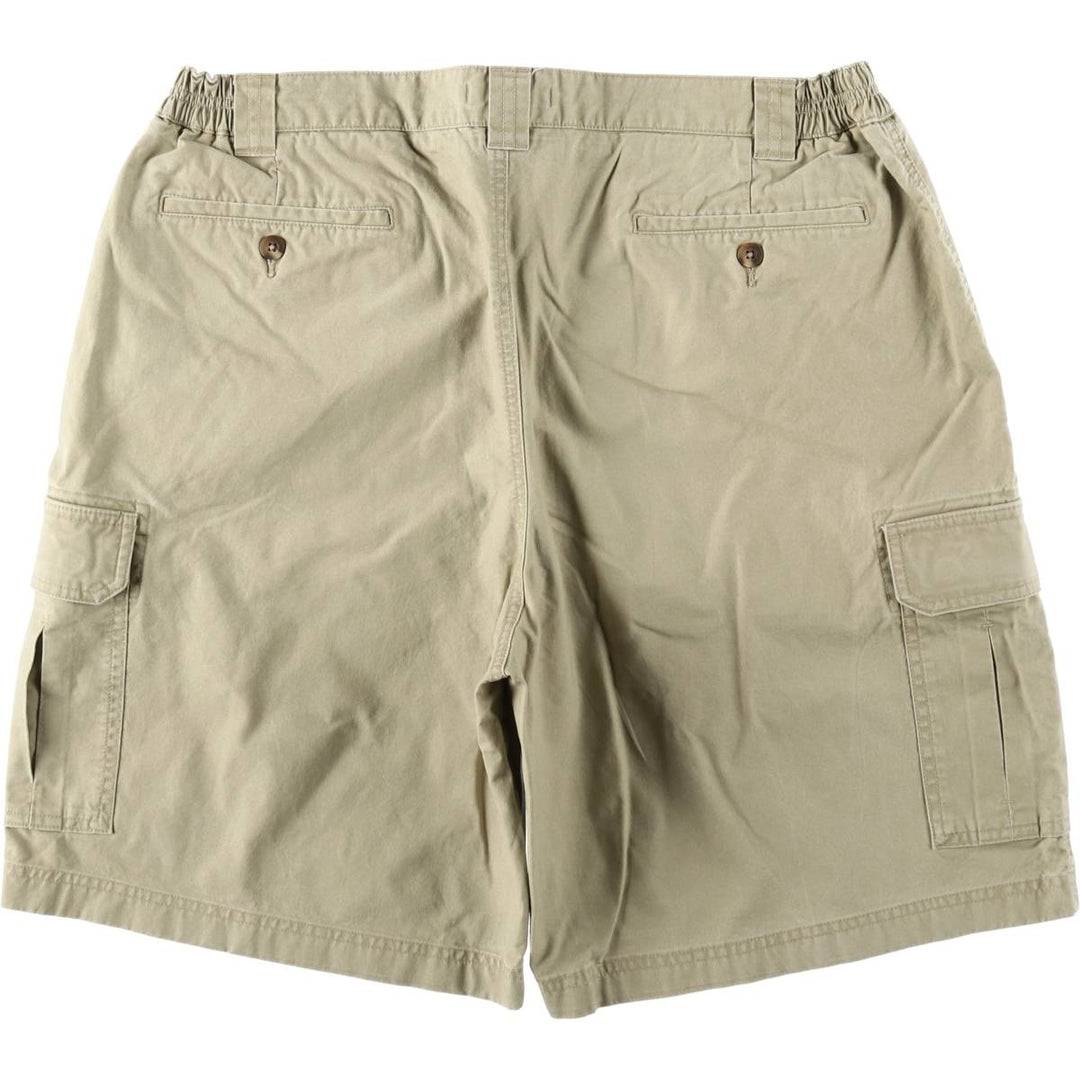 90s-00'S LLBean Cargo Shorts, Men's Size W37 (approx.), Vintage cotton Beige type Vintage Second Hand